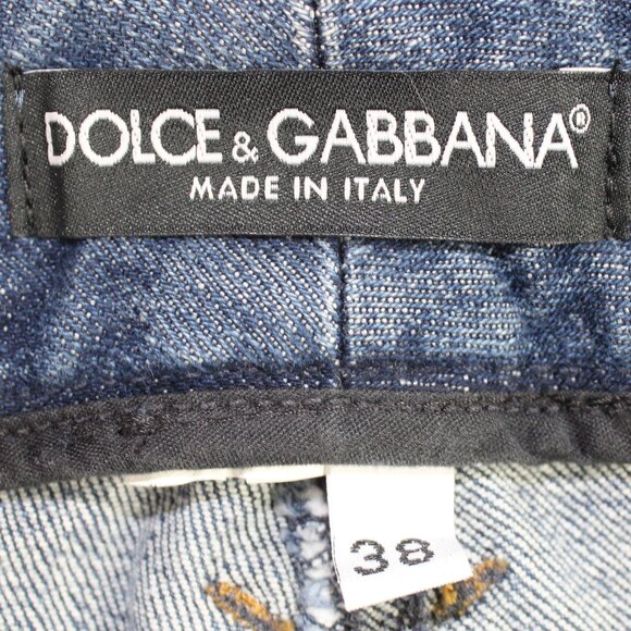 Dolce & Gabbana Via San Damilano 7 Milano Italia Blue Fade Jeans, Size 38 - Picture 9 of 9